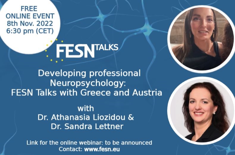 Προσεχώς: Developing  professional Neuropsychology:  FESN Talks with Greece and Austria